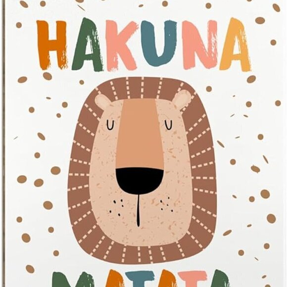 HAKUNA MATATA Wood Wall Decor / BRAND NEW - Picture 1 of 5